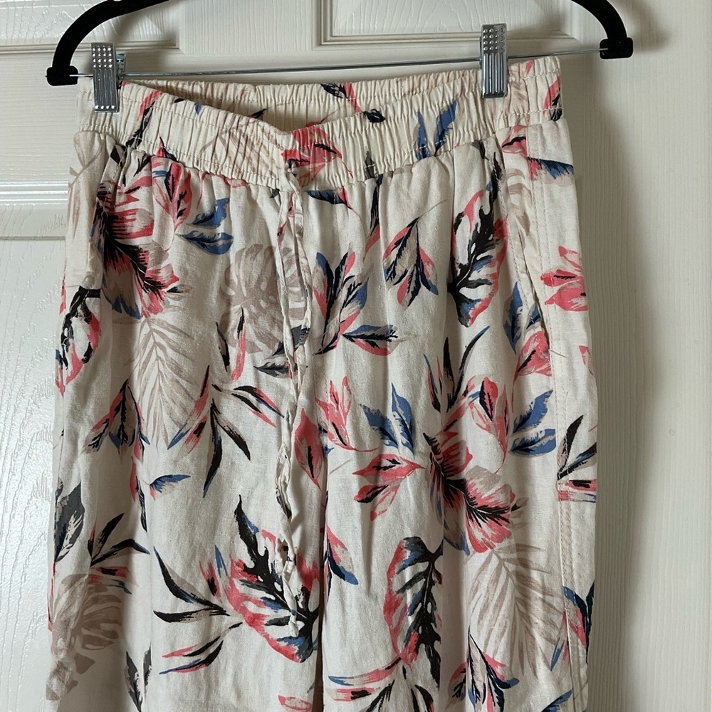 Briggs Leaf Pattern Pants - Linen Blend Woman’s S… - image 4